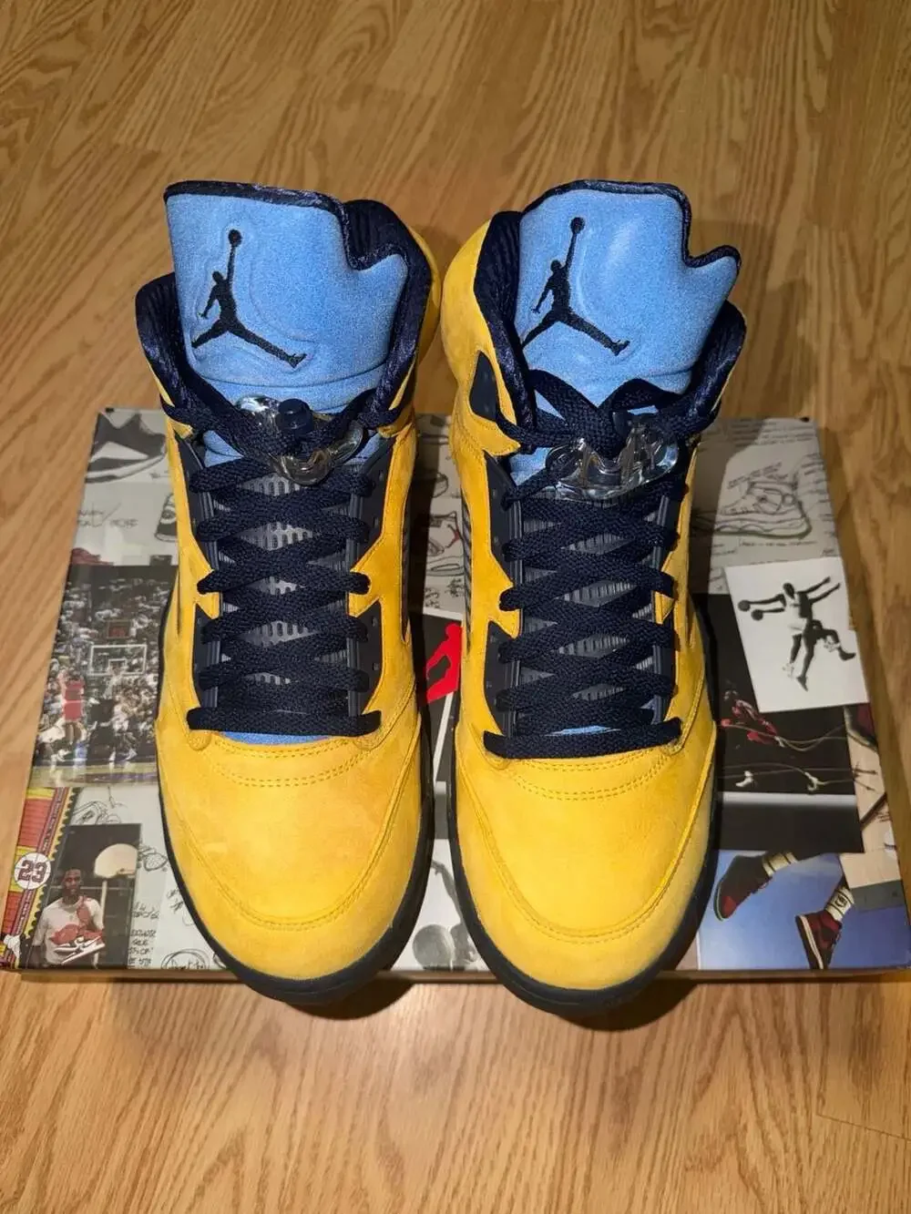 Air Jordan 5 Retro Michigan (2019) CQ9541-704‼️SHIP FAST‼️SZ 12M REPLACEMENT BOX